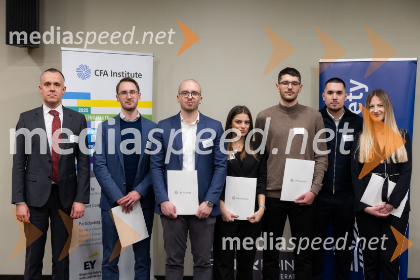  Oliver P. Müller, CFA, CAIA, FRM, CFA Society Switzerland;  Nejc Jakomini, EY;  ... ;  Kristina Dimitrieska;  Rastko Ilič;  Aleksa Bakoc;  Andreia ĐurišićCFA Research Challenge 2024/2025