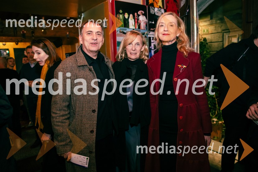  Blaž Peršin, direktor Muzeja in galerije mesta Ljubljane;  Aleksandra Žerjav;  ... Nafta, premiera predstave v Mini teatru