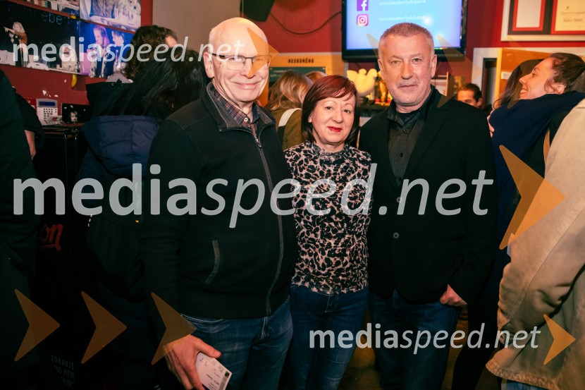 Dr. Mladen Dolar, filozof;  Diana Koloini, dramaturginja;  Ivica Buljan, režiserNafta, premiera predstave v Mini teatru