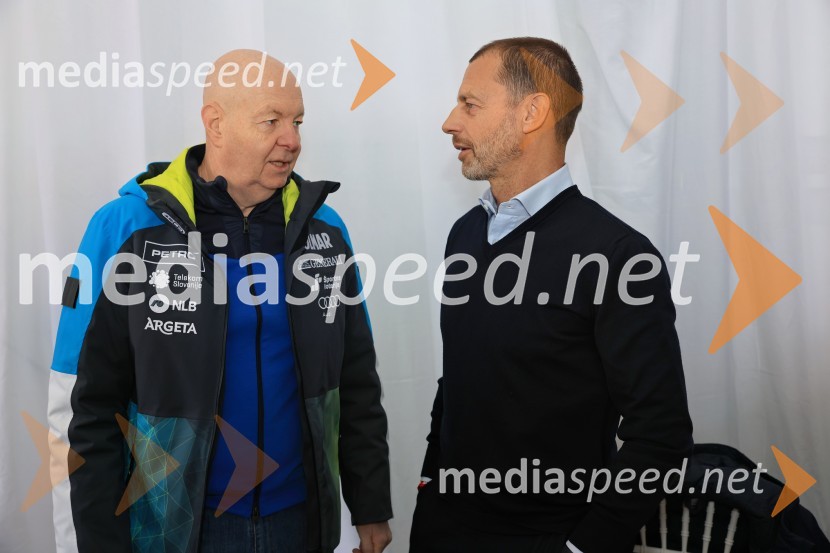  Sašo Berger, predsednik uprave, Petrol;  Aleksander Čeferin, odvetnik in predsednik UEFE64. Pokal Vitranc 2025, VIP druženje