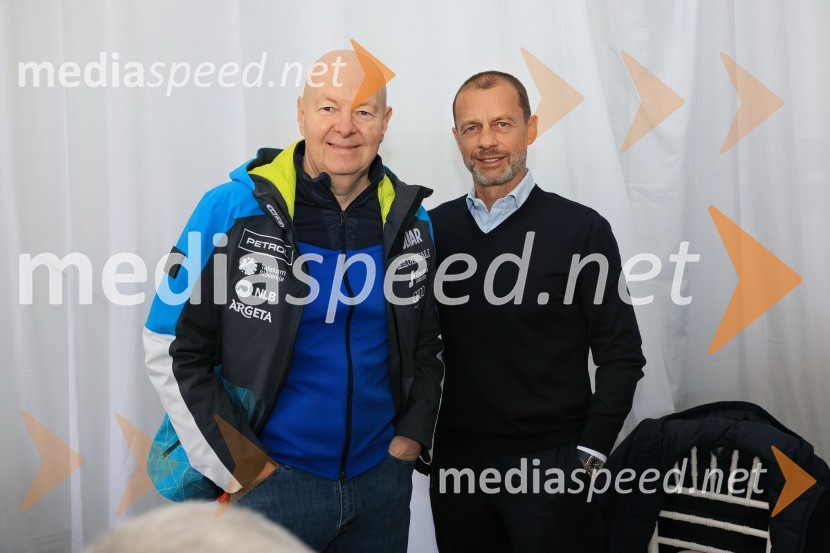  Sašo Berger, predsednik uprave, Petrol;  Aleksander Čeferin, odvetnik in predsednik UEFE64. Pokal Vitranc 2025, VIP druženje