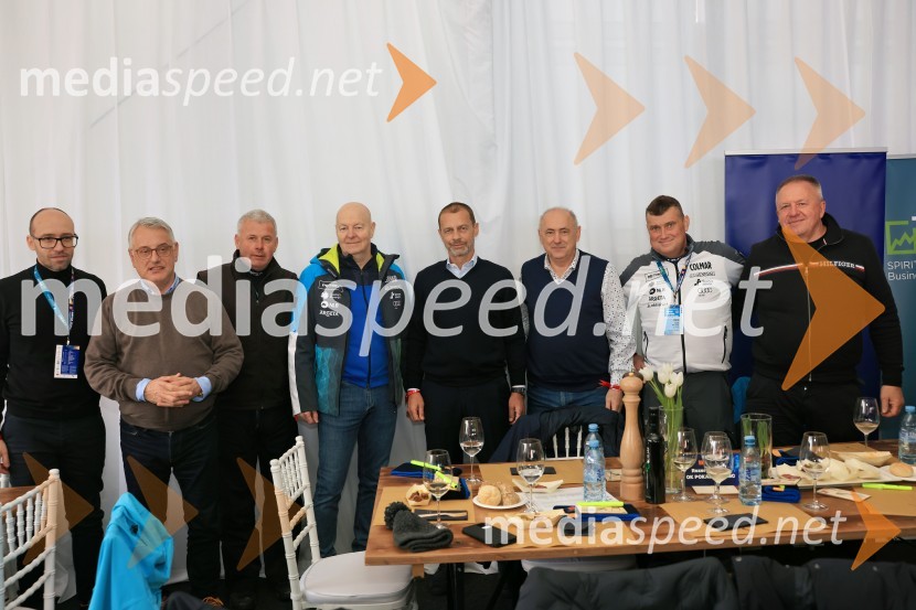  ... ;  Matjaž Han, minister za gospodarstvo, turizem in šport;  ... ;  Sašo Berger, predsednik uprave, Petrol;  Aleksander Čeferin, odvetnik in predsednik UEFE;  ... ;  ... ;  ... 64. Pokal Vitranc 2025, VIP druženje