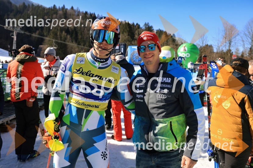  Miha Oserban, smučar;  Žan Kranjec, smučar64. Pokal Vitranc 2025, VIP druženje