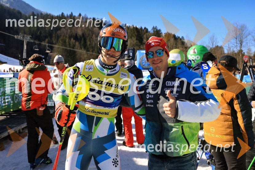  Miha Oserban, smučar;  Žan Kranjec, smučar64. Pokal Vitranc 2025, VIP druženje