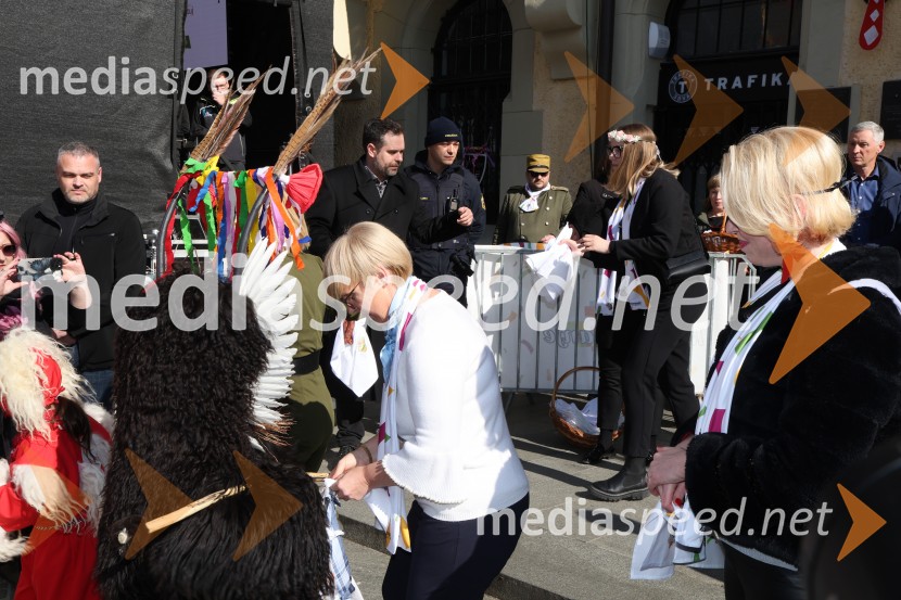 dr. Nataša Pirc Musar, predsednica Republike Slovenije; mag. Urška Klakočar Zupančič, predsednica Državnega zbora RS, podpredsednica, Gibanje Svoboda65. Mednarodna karnevalska povorka na Ptuju