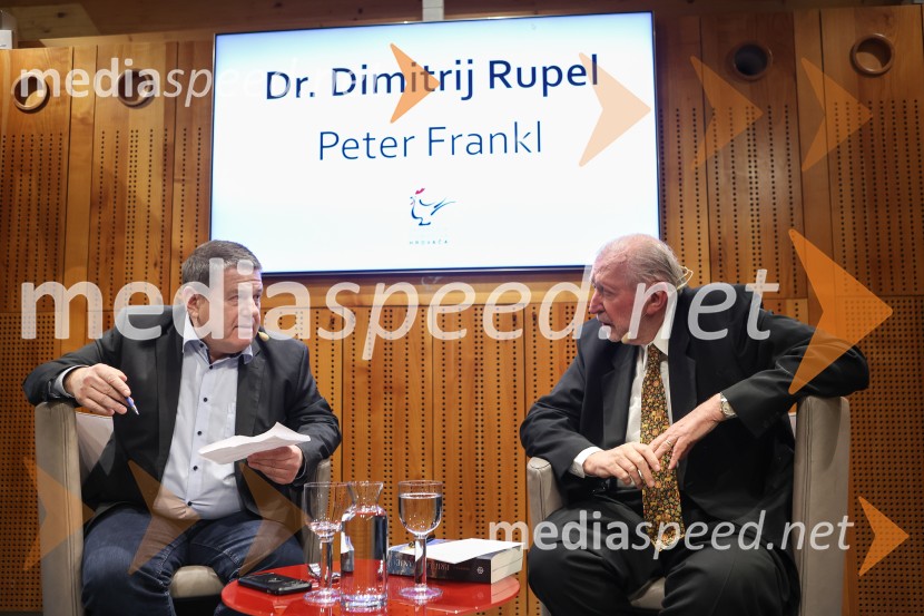  Peter  Frankl, glavni urednik in direktor Časnika Finance;  Dimitrij Rupel, politikIskrivo v živo: dr. Dimitrij Rupel gost v skednju Škrabčeve domačije