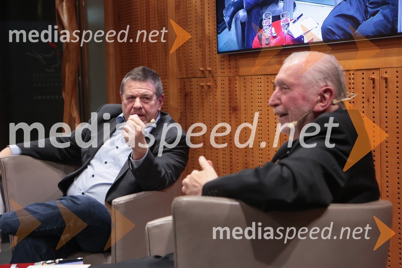  Peter  Frankl, glavni urednik in direktor Časnika Finance;  Dimitrij Rupel, politikIskrivo v živo: dr. Dimitrij Rupel gost v skednju Škrabčeve domačije