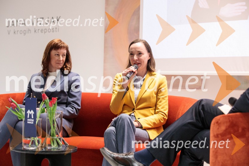  Melita Rajgelj Ozebek, Generali Investments;  Meta Lahne, predsednica uprave, Merkur ZavarovalnicaUmetnost vodenja: pogledi uspešnih managerk