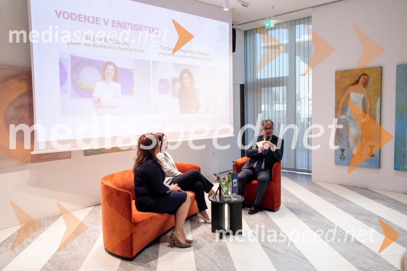  Tatjana  Vogrinec Burgar, predsednica uprave, Elektro Maribor;  Saška Rihtaršič, generalna direktorica Danfoss Trata;  Goran Novković, svetovalec generalnega direktorja GZSUmetnost vodenja: pogledi uspešnih managerk