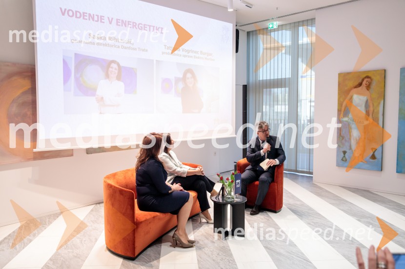  Tatjana  Vogrinec Burgar, predsednica uprave, Elektro Maribor;  Saška Rihtaršič, generalna direktorica Danfoss Trata;  Goran Novković, svetovalec generalnega direktorja GZSUmetnost vodenja: pogledi uspešnih managerk