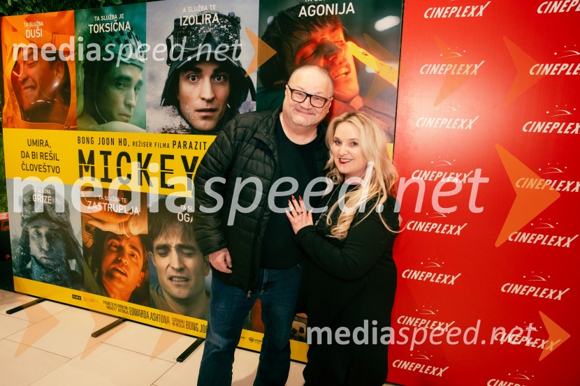  Aleš Dolinar;  Aleksandra PopovićMickey 17, premiera filma v Cineplexx Ljubljana