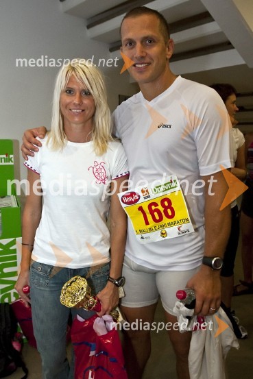 Jolanda Čeplak, atletinja in zmagovalka teka na 6 km in Jure Košir, nekdanji alpski smučar1. Mali blejski maraton