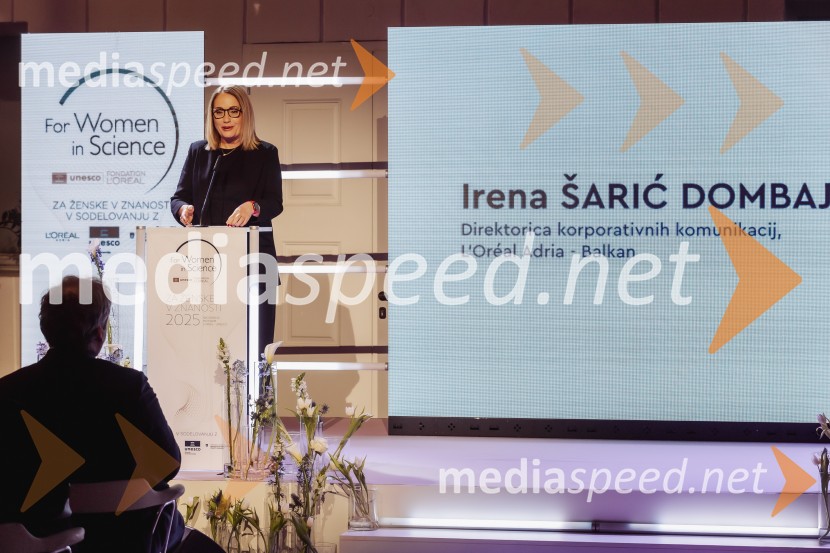  Irena Šarić Dombaj, članica uprave in direktorica korporativnih komunikacij L’Oreal Adria BalkanL'oreal-Unesco Za ženske v znanosti 2025, podelitev priznanj