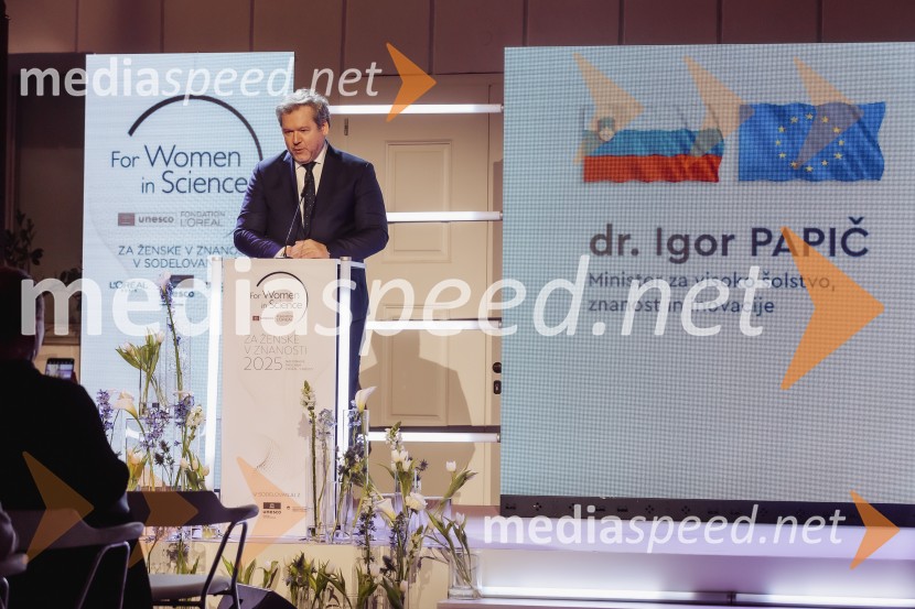   Igor Papič, minister za izobraževanje, znanost in športL'oreal-Unesco Za ženske v znanosti 2025, podelitev priznanj