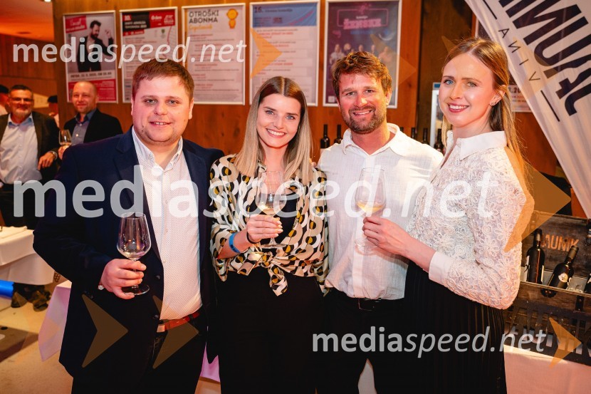  Marko Breznik, Vina Breznik;  Maruša Mukenauer, Mariborska vinska kraljica 2023;  Domen Jaunik, Vina Jaunik;  Neža Jarc, Mariborska vinska kraljica 2020Vinske brbončice & Rock'n Roll