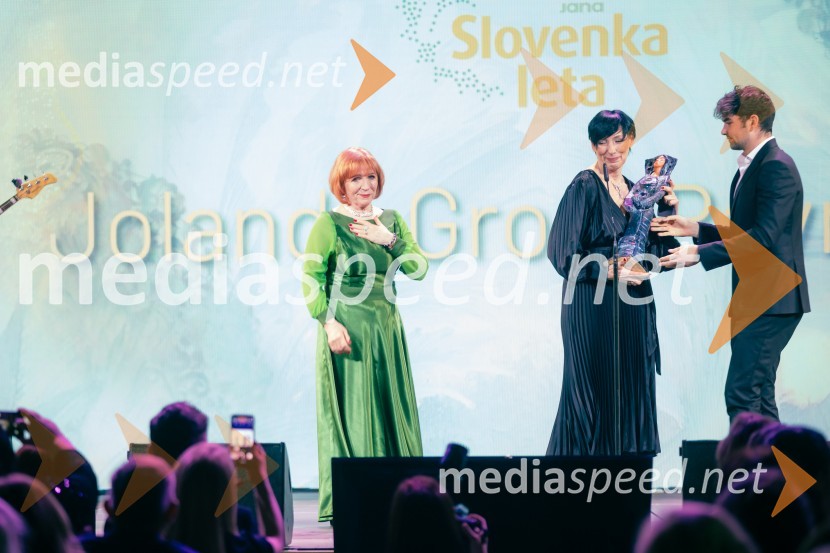  Jolanda  Grom Ravnikar, humanitarka, Slovenka leta 2024;  Melita Berzelak, odgovorna urednica revije JanaSlovenka leta 2024 je Jolanda Grom Ravnikar