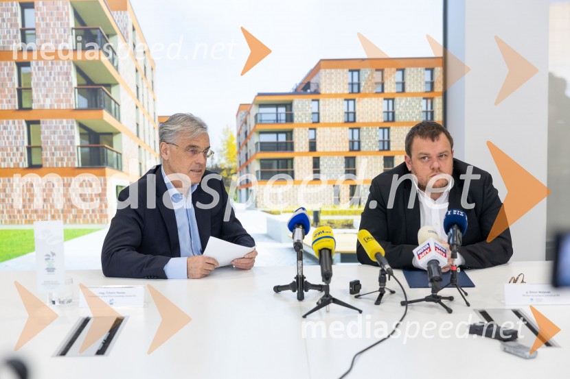  Črtomir Remec, direktor Stanovanjskega sklada;  Simon Maljevac, Minister za solidarno prihodnostNovinarska konferenca SSRS
