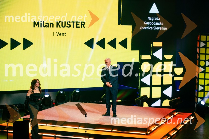  Maja Martina Merljak, igralka;  Milan Kuster, I-vent d.o.o.Podelitev 57. Nagrad GZS za izjemne gospodarske in podjetniške dosežke