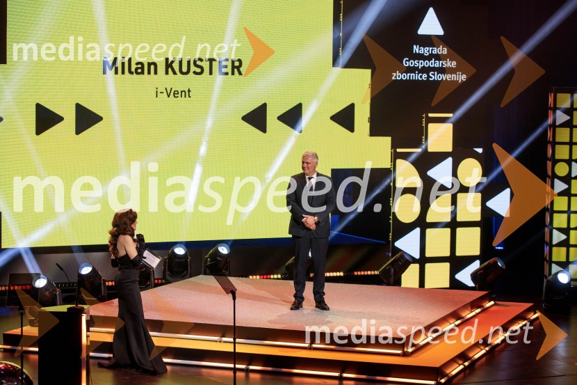  Maja Martina Merljak, igralka;  Milan Kuster, I-vent d.o.o.Podelitev 57. Nagrad GZS za izjemne gospodarske in podjetniške dosežke