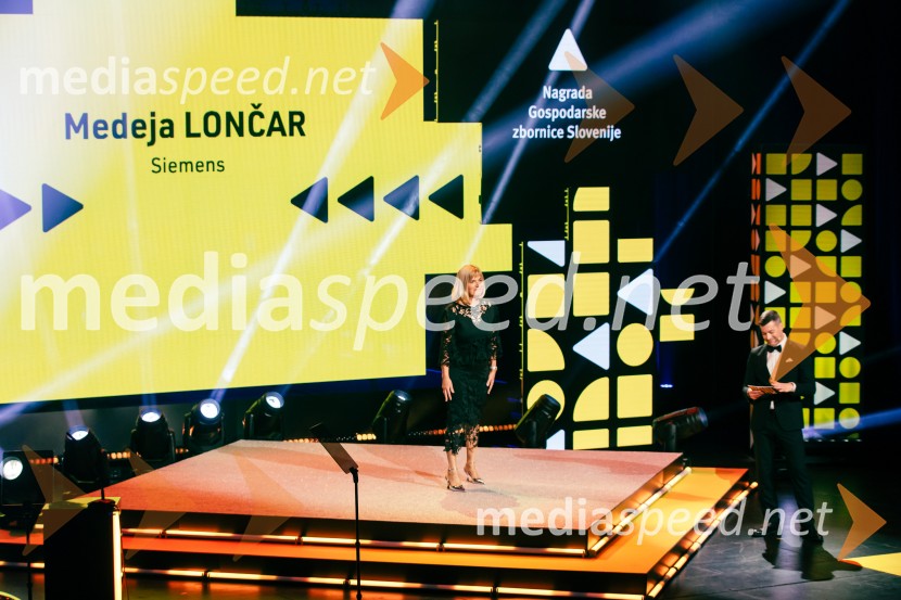  Medeja Lončar, direktorica Siemens Slovenija ter pobudnica izbora Inženirka letaPodelitev 57. Nagrad GZS za izjemne gospodarske in podjetniške dosežke