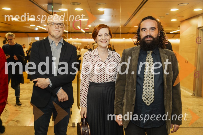  Simon Popek, vodja filmskega programa Cankarjevega doma; dr. Asta Vrečko, ministrica za kulturo;   Jure Novak, generalni direktor, Cankarjev dom27. Festival dokumentarnega filma, otvoritev