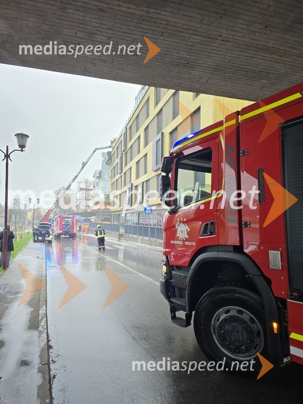 Požar na Loški cesti v Mariboru