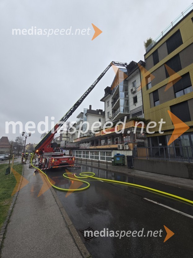 Požar na Loški cesti v Mariboru