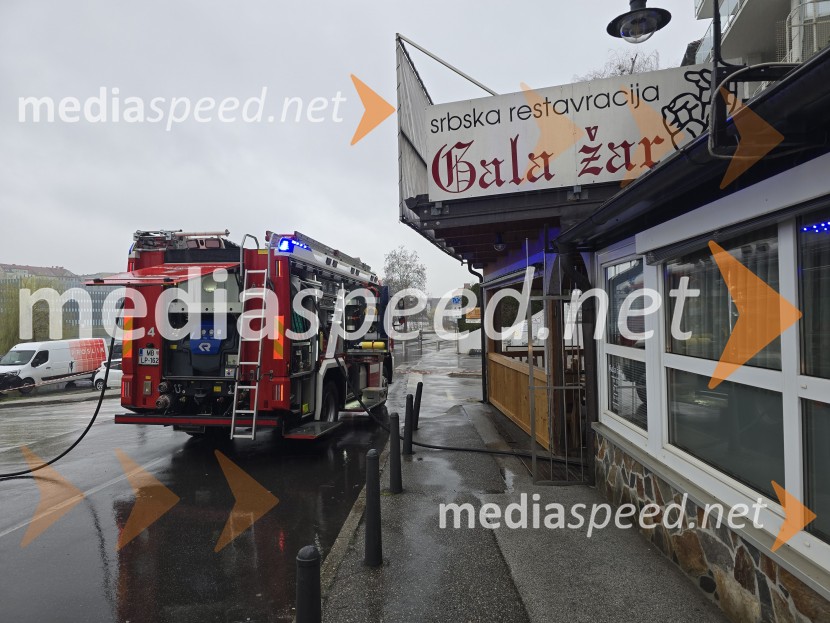 Požar na Loški cesti v Mariboru