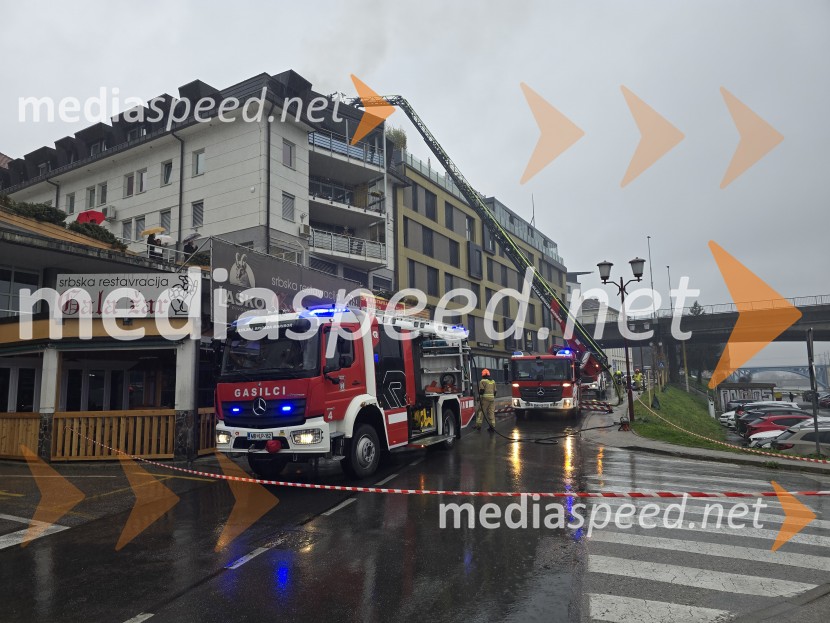 Požar na Loški cesti v Mariboru