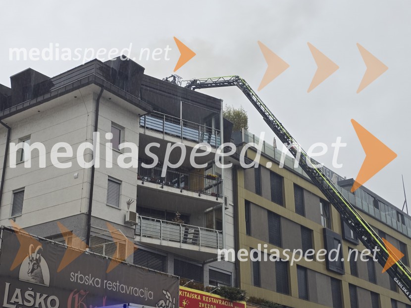 Požar na Loški cesti v Mariboru