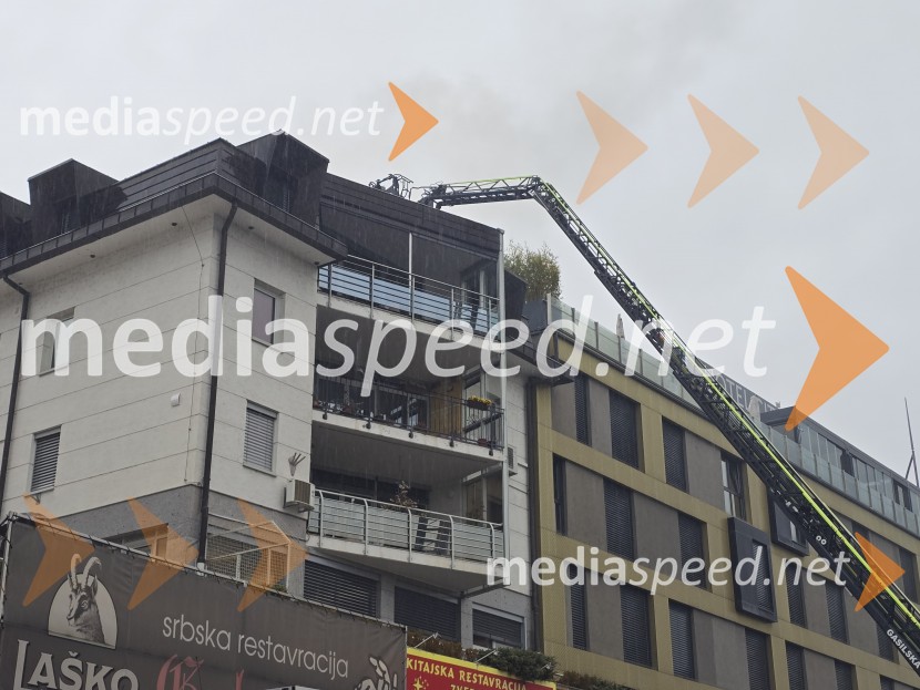 Požar na Loški cesti v Mariboru