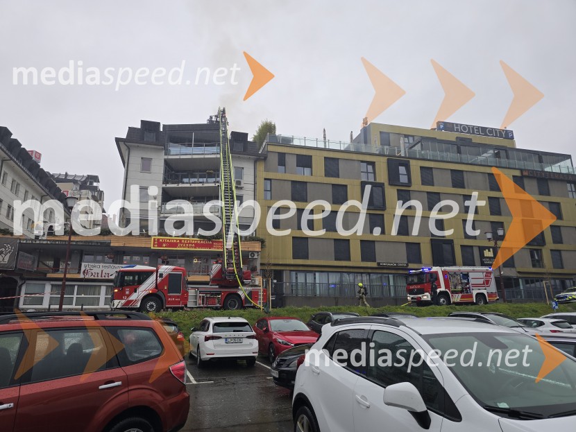 Požar na Loški cesti v Mariboru