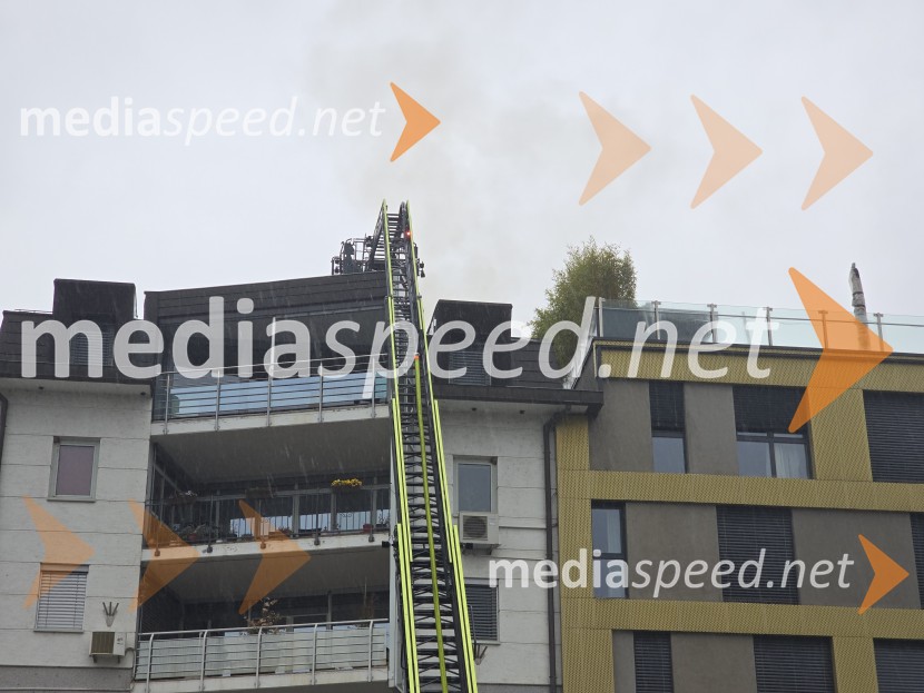 Požar na Loški cesti v Mariboru