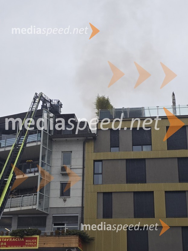 Požar na Loški cesti v Mariboru