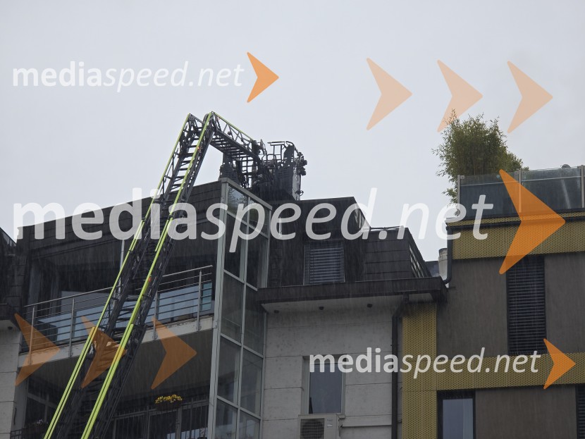 Požar na Loški cesti v Mariboru