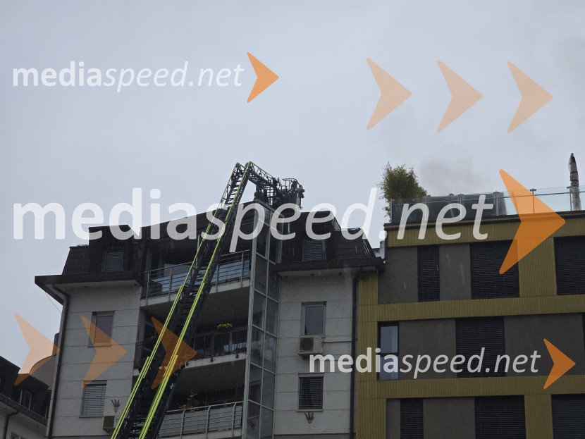 Požar na Loški cesti v Mariboru