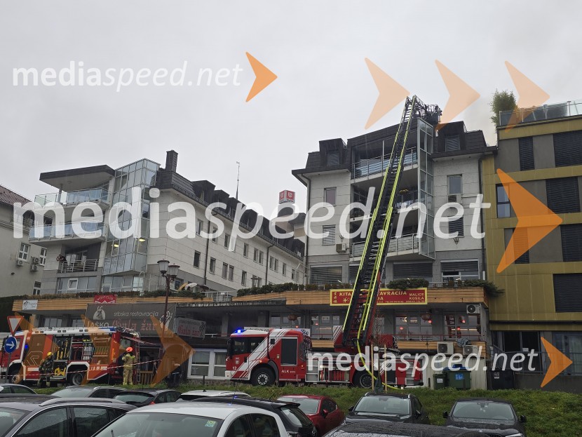 Požar na Loški cesti v Mariboru