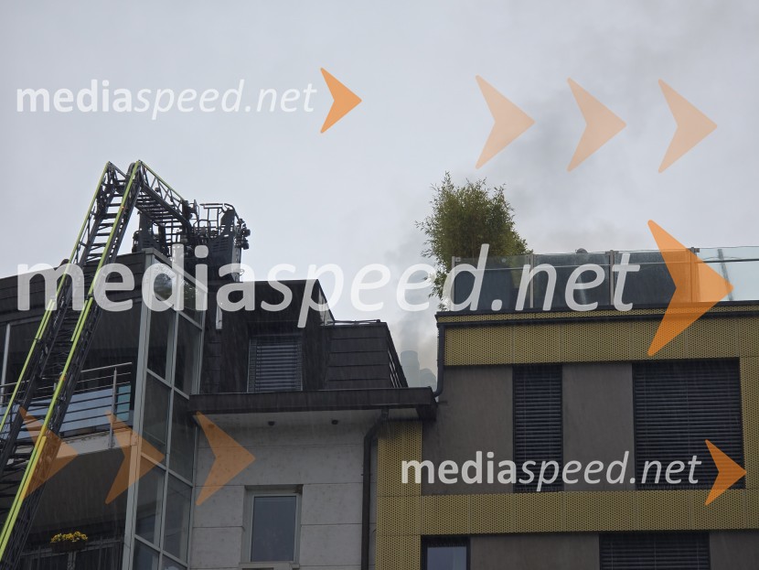 Požar na Loški cesti v Mariboru