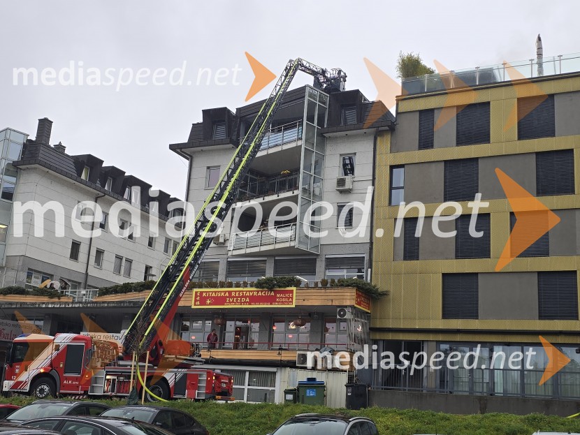 Požar na Loški cesti v Mariboru