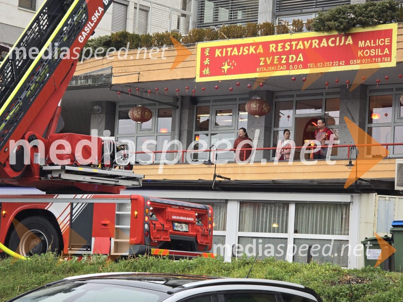 Požar na Loški cesti v Mariboru