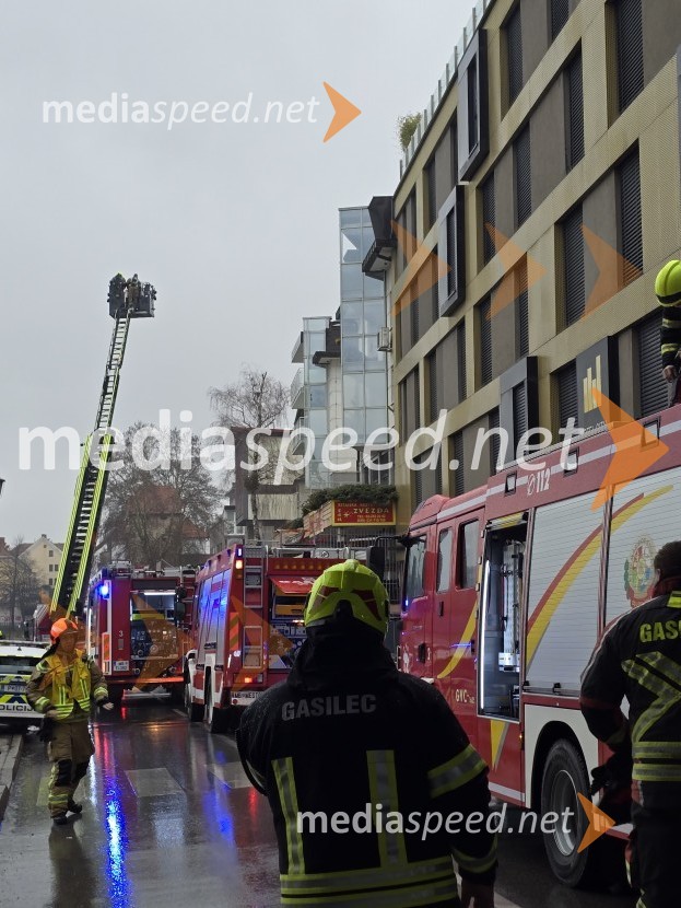 Požar na Loški cesti v Mariboru