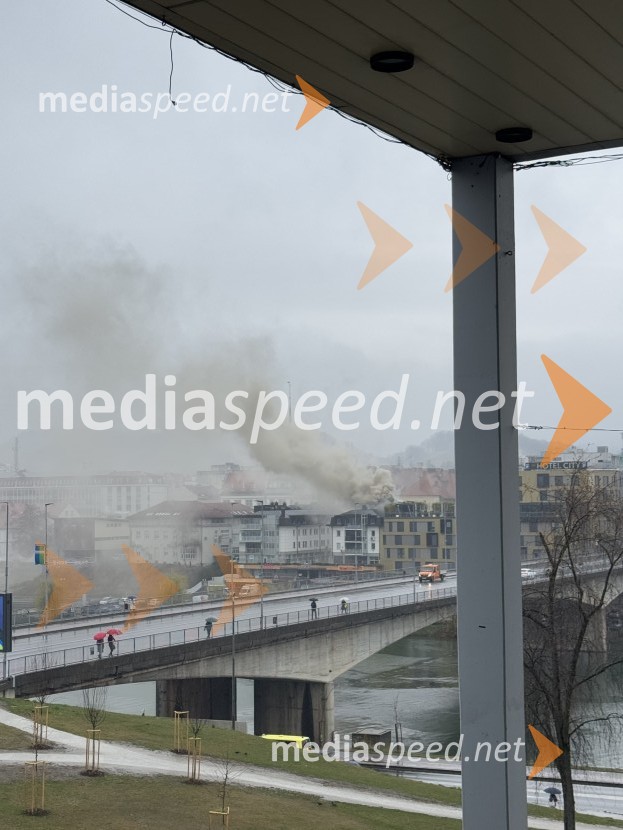 Požar na Loški cesti v Mariboru