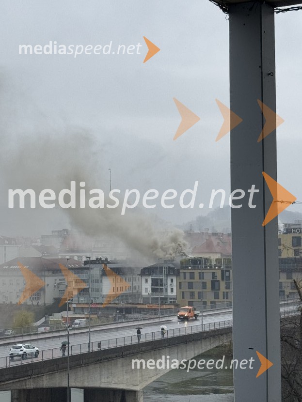 Požar na Loški cesti v Mariboru