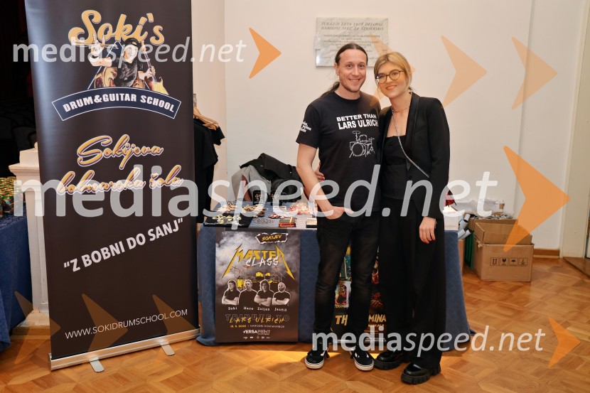  Marko Soršak-Soki, bobnar, skupina Elvis Jackson;  Nika Nemanič, Pineapple MusicSokijev dobrodelni masterclass