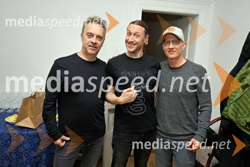  Jani Hace, glasbenik, Siddharta;  Marko Soršak-Soki, bobnar, skupina Elvis Jackson;  Primož  Benko, kitarist in pevec, SiddhartaSokijev dobrodelni masterclass