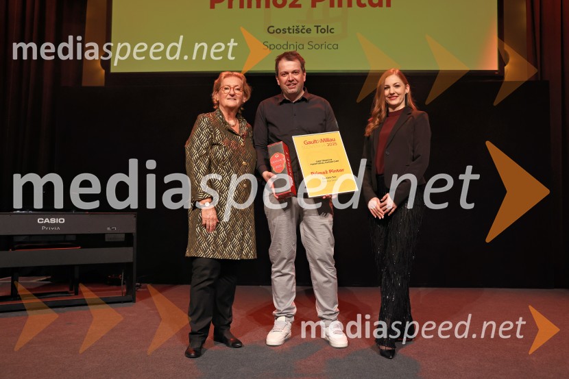 Mira Šemić, direktorica, Gault&Millau Slovenija;  Primož Pintar, Gostišče Tolc;  ... GAULT&MILLAU podelil nagrade za leto 2025