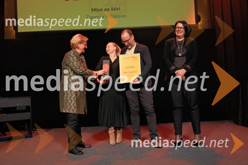  Mira Šemić, direktorica, Gault&Millau Slovenija;  ... ;  Jure Brložnik, Restavracija Miza za štiri;  ... GAULT&MILLAU podelil nagrade za leto 2025