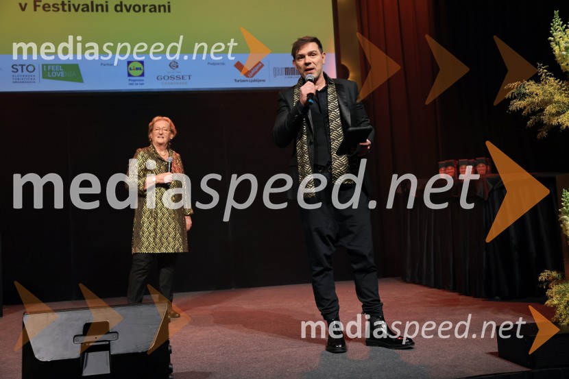  Mira Šemić, direktorica, Gault&Millau Slovenija;  Lado Bizovičar, igralecGAULT&MILLAU podelil nagrade za leto 2025