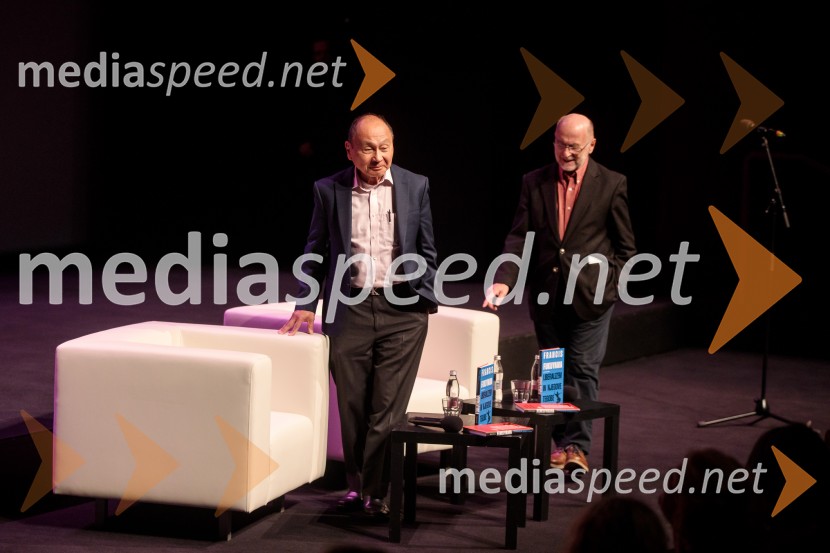 dr. Rudi Rizman, zagovornik človekovih pravic;  Francis Fukuyama, politolog in politični ekonomistFabula v teoriji s Francisom Fukuyamo, Cankarjev dom