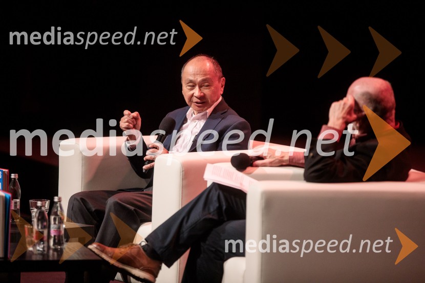  Francis Fukuyama, politolog in politični ekonomist; dr. Rudi Rizman, zagovornik človekovih pravicFabula v teoriji s Francisom Fukuyamo, Cankarjev dom